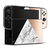 DeinDesign Skin kompatibel mit Nintendo Switch Folie Sticker Rose Marmor M