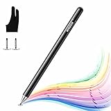 WOEOA Eingabestift für ipad Tablet,Magnetische Disc Stift Pencil Hochpräziser Palm Rejection, Kompatibel mit alle iPad/iPad Pro/Air/Mini,iPhone,Samsung,Huawei,Google Smartphone und Tablets（Schwarz）