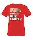 Comedy Shirts - Ich kann es nicht Besser erklären, nur lauter - Jungen T-Shirt - Rot/Beige-Weiss Gr. 152/164