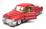Generisch Kinsmart Modellauto kompatibel mit Cadillac Series 62 Coupe rot ca. 12,5