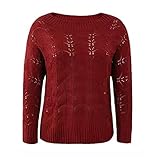 ZYYM Damen Grobstrick Pullover Casual Stricken Sweater Lange Ärmel Pulli Sweatshirt Elegant Jumper Lose Oberteile Herbst Winter Outwear für Frauen Damen Strickpullover Winter Lang