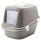 Savic 4-teilige Katzentoilette Katzenklo Reina mit Haube und Siebeinsatz 64 x 46 x 48