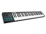 Alesis V61 - USB MIDI Pad/Tastatur Controller mit 61 Tasten, 8 anschlagdynamische-Pad mit 4 zuweisbare Regler und T