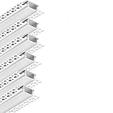 LED-Profil 6Pack 2M Trockenbau-LED-Profil LED-Streifen-Licht Diffusor Profil,Trimless Einbau LED Aluminium Profil für Wand und Deck