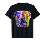 Englische Bulldogge Pop Art Porträt für Hundebesitzer T-S