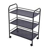 Unbekannt Tragbare Handwagen, Sammelfahrzeuge Cart Service Outdoor Restaurant Stahlgriff Schubstange Drehbar Einfach Zu Montieren, 2 Größen Für Die Wohnkü