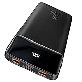 Baseus 10000mAh Power Bank, PD 20W USB C PD3.0 QC4.0 LED-Anzeige Tragbares Externer Akku,Schnellladefunktion Ladegerät für iPhone 13, 13 Pro Max,12 Mini, Samsung Galaxy S21 Huawei X