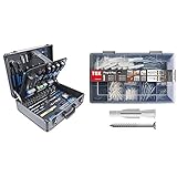 BGS 15501 | Werkzeugkoffer | 149-tlg | Profi-Werkzeug & TOX Sortimentskoffer Plug und Play, 320 tlg. mit Allzweckdübel Trika 5x31 mm, 6x36 mm, 8x51 mm + perfekt abgestimmte Schrauben, 01190101