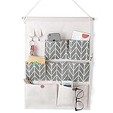 Wand Wasserfest Aufbewahrungstasche,1 Stücke Aufbewahrungstaschen Aus Baumwolle Leinen Hängende Tasche Wand Badezimmer Organizer Hängender Schrank Hängender Körbe Organizer Hängeorg