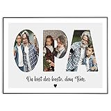 Personalisiertes Foto-Poster für Opa - Geburtstagsgeschenk für Opa - Wandbilder Wohnzimmer (A3 ohne Rahmen, Opa)