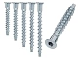 HMH-Shop Confirmat Schrauben 5x30 / 5x40 / 5x50 / 5x70 / 6,4x50 / 6,4x60 / 7x35 / 7x40 / 7x50 / 7x60 / 7x70 mm Möbelverbinder Möbelschrauben Holzschrauben (50, 7x70mm)