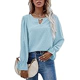 Herbst Und Winter Casual Fashion Damen Rundhals Einfarbig Jacquard Polka Dot Langarm Pendlerhemd Pullover Lose T-Shirt Top D