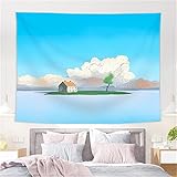 YYRAIN Nordic Druck Polyester Wandteppich Einfache Hauswandbehang Wohnzimmer Schlafzimmer Wandkunst Hintergrund Tuch Multifunktionale Tischdecke Tagesdecke 59x39 Inch{W150xH100cm}