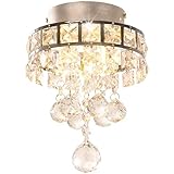 WJING Modern Pendelleuchte Mini-Art-3-Light Chrom-Finish Kristallleuchter Pendent Licht for Flur, Schlafzimmer, Küche, Kinderzimmer, 3x1W Glühbirne enthalten Kronleuchter (Color : Crystal)