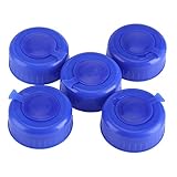 5Pcs Blau Gallon Wasserflasche Decke Non-Spill Schraube Kappe Wasserspender Flasche Deckel Wiederverwendbar für Haus Drink Camping