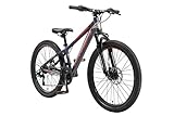 BIKESTAR Kinder Fahrrad Aluminium Mountainbike 21 Gang Shimano, Scheibenbremse ab 9 Jahre | 24 Zoll Kinderrad MTB | Blau Orang