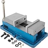 VEVOR Maschineschraubstock Metall, 40 mm Höhe Maschinenschraubstock Fräsmaschinen, 125 mm Öffnung Bohrmaschinen Schraubstock aus Stahl, 24 KN Max. Spannkraft CNC Schraubstock, Werkbank Schraubstock
