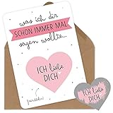 Rubbelkarte Ich liebe Dich Rubbellos mit Liebesbotschaft Geschenke Geschenkideen für Freund Freundin Mann und Frau zum GeburtstagValentinstag