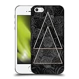 Head Case Designs Offiziell Offizielle LebensArt Dreieck Roségold Eleganz in Schwarz Soft Gel Handyhülle Hülle kompatibel mit Apple iPhone 5 / iPhone 5s / iPhone SE 2016