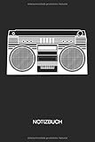 NOTIZBUCH: Hip Hopper Notizblock A5 LINIERT - Party Notizheft 120 Seiten Tagebuch - 90er Musik Ghettoblaster 90er Hip Hop Geschenk für Musikliebhaber Partymacher Stimmung