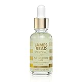 JAMES READ H2O-Bräunungstropfen mit allmählichem Bräunungseffekt – Gesicht (30 ml) Kombinierbar mit Ihrer täglichen Hautpflege – für einen natürlich strahlenden Teint – Mit TANTONE Technology