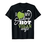 T-Shirt mit Aufschrift 'I Love My Smoking Hot Vegan Wife', lustiges Blatt T-S