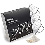 Panteer ® Messbecher Glas Premium Set - 3 Stück - 1L, 500ml, 350ml - Hochwertige Handarbeit - Extrem Hitzebeständig bis 150 Grad - Geeignet für Mikrowelle, Ofen, Kühlschrank bis minus 20 G