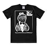 Logoshirt® Sesamstrasse Krümelmonster Der Pate T-Shirt Herren & Damen I Motiv-Shirt kurzärmlig Rundhalskragen I Lizenziertes Originaldesign I Logo-Print langlebig & hochwertig I Baumwolle, Größe XXL