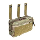 IDOGEAR Taktische Dump Drop Pouch Molle Sub Bauchtragetasche, Taktische Taschen mit Klettverschluss für Weste, 500D Nylon, Doppelzweck (Multicam)