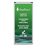 GadFull Akku für Samsung Galaxy Alpha | 2020 Baujahr | Entspricht Dem Original EB-BG850BBE | Lithium-Ionen-Akku der Modelle Alpha G850F |Ersatz Handy-Akku für Ihr Smartphone | Batterie Accu Battery