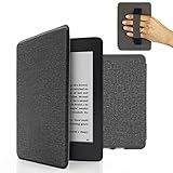 MyGadget Hülle für Amazon Kindle Paperwhite 7. Generation (bis 2017 - 6 Zoll) mit Handschlaufe & Auto Sleep / Wake Funktion - Flip Case in Hell G