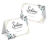 Mavanto® 50x Design Tischkarten Hochzeit Geburtstag DIN A7 - Platzkarten zum Beschriften in vielen verschiedenen Designs (Blätter)