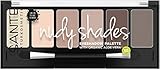 Sante Naturkosmetik Eyeshadow Palette Nudy Shades, Lidschattenpalette, Sechs aufeinander abgestimmte Nude-Nuancen, Hochpigmentierte Textur, Vegan, 6g