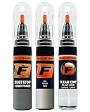 FIRANTO Lackstift Autolack Reparaturset für Toyota 1C0 Silver - 3-in-1 Autolack Kratzer Reparaturstift 15ml Grundierung, Klarlack