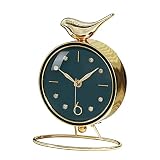 Uhren & Wecker Dekorative Uhr Home Desktop Silent Clock Metall Sitzuhr Kreative Quarz Uhr Einfache Dekoration Möbel (Color : A, Size : 18 * 25 cm)