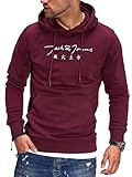 JACK & JONES Herren Hoodie Kapuzenpullover mit Print Sweatshirt Hoody Pullover (3XL, Port Royale)