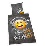 Herding Emotix Bettwäsche-Set, Baumwolle/Renforcé, Grau, Deutsche Größ