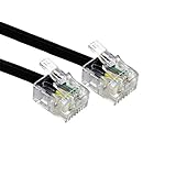 Alida Systems ® 15m ADSL Kabel - Premium Qualität/vergoldet Kontakt Pins/Hoch Geschwindigkeits Internet Breitband/Router oder Modem zu RJ11 Telefon Socket oder Microfilter/Schw