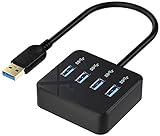 DJDEFK USB Hub USB Hub 3.0 Adapter USB Splitter 4 Port USB 3.0. Hub für PC. Rechner USB