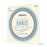 D'Addario EJS60 Banjo 5-Saiter Satz Loop End/Lig