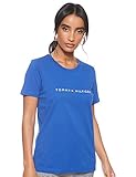 Tommy Hilfiger Damen TH ESS Hilfiger Crew Neck Tee SS T-Shirt, Blau (SURF The Web CKB), XXX-Large (Herstellergröße:XXXL)