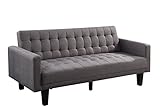 Atlantic Home Collection Sofa mit Schlaffunktion Schlafsofa, Strukturstoff, Grau, 204 x 86 x 84