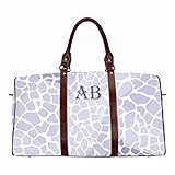 Reisetasche mit Leopardenmuster, personalisierbar, Wochenendtasche, Handgepäcktasche, Trauzeugen, Brautjungfergeschenke, Seesack für Männer oder Ihn, mehrfarbig04, 18.62' x 8.5' x 9.65',