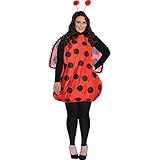 amscan 844988-55 - Erwachsene Damen Marienkäfer Kostüm Kostüm Darling Ladybug Outfit - Übergröß