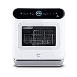 Midea ST 5.31 Mini Geschirrspüler 42cm freistehender Tischgeschirrspüler mit Wifi Control Spülmaschine 7 Programme 3 Maßgedecke Touch Control, 58 dB, mit/ohne Wasseranschluss benutzbar Energieklasse F