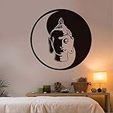 Trendige Buddha-Statue-Wandaufkleber, indischer Buddhismus, heiliges Muster, Heimdekoration, Vinyl-Wandaufkleber, Sofa-Hintergrund, Wanddekoration, Großhandel, 5959