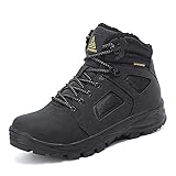 Winterschuhe Herren Wasserdicht Gefüttert Warm Winterstiefel Wanderschuhe Winterboots Schwarz 41