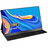 Portable Monitor 17,3 Zoll, UPERFECT Tragbarer Bildschirm USB C Gaming Monitor 1920 * 1080 Full HD IPS Mobile Display mit Typ-C OTG Mini DP HDMI für PC Handy PS3 PS4 Xbox Raspberry