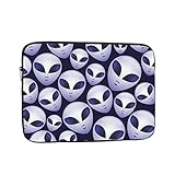 YXJK Laptoptasche mit Cartoon-Illustration, Galaxie, Mond, kompatibel mit 33 - 39,6 cm (13 - 15,6 Zoll), Polyester, vertikale Laptop