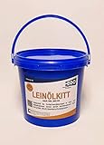 EGO LEINÖLKITT 5 kg Kunststoff-Eimer, Fensterkitt, Glaserkitt, Holzfensterkitt, Reparaturkitt auf Leinölb
